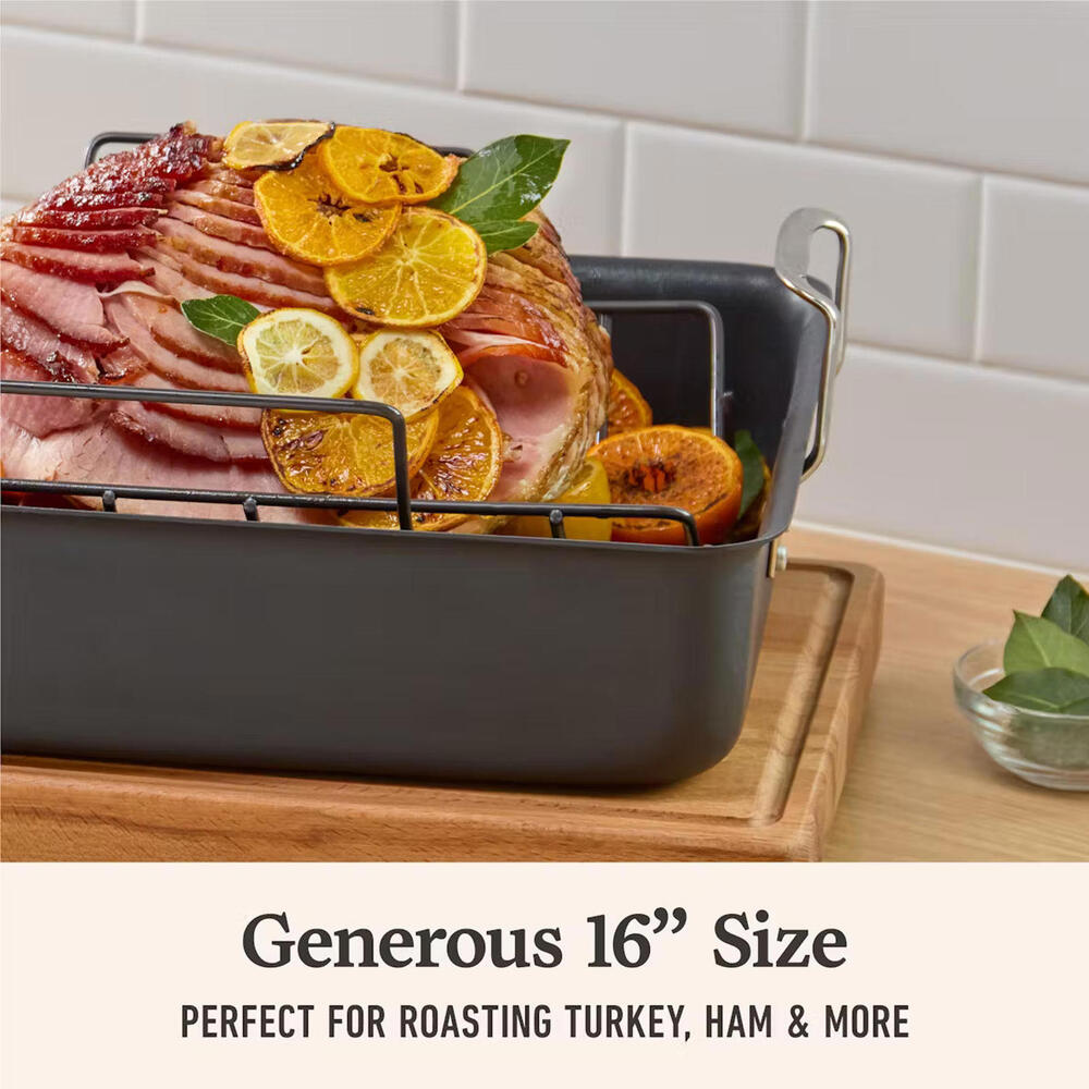 Calphalon Classic Hard-Anodized Nonstick Cookware 16" Roasting Pan with Rack
